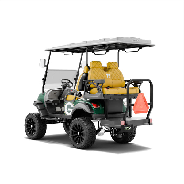 NEVO L4 Lifted Golf Cart - Custom Packers Cart