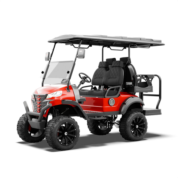 NEVO L4 Lifted Golf Cart - Carmine Red